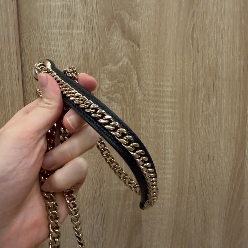 Dior 黑羊皮Lady Dior mini手提斜背黛妃包-21