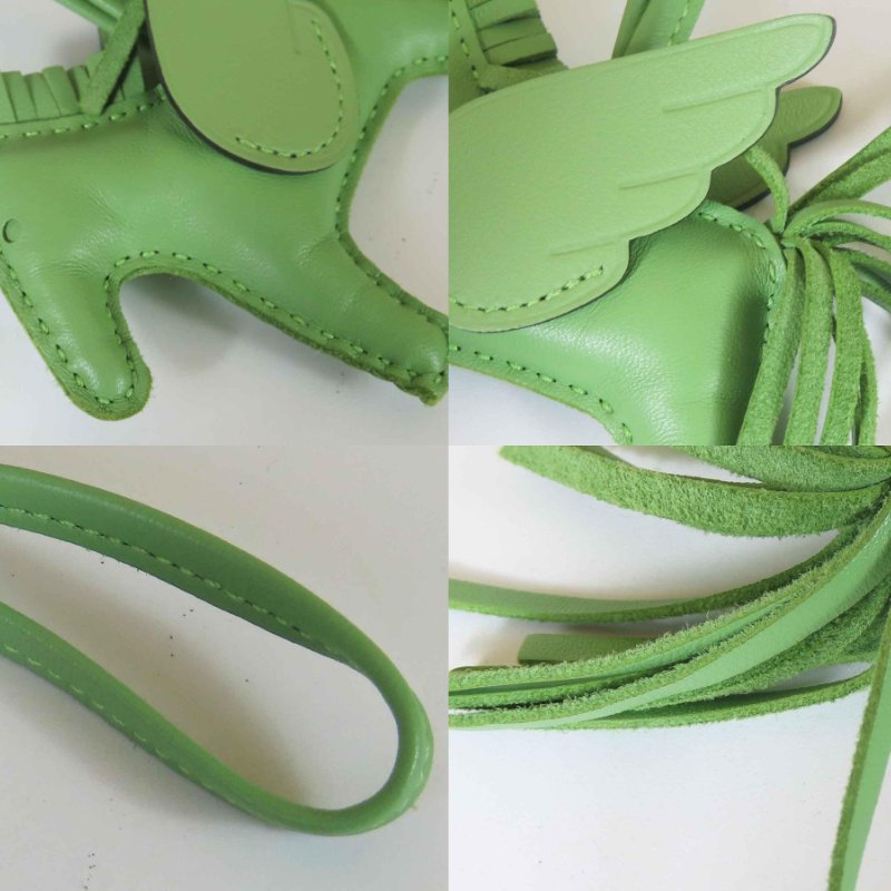 【巴黎站二手名牌專賣店】＊現貨＊HERMES 愛馬仕 真品＊B刻 Rodeo Pegase PM 酪梨綠色羊皮小馬吊飾-2