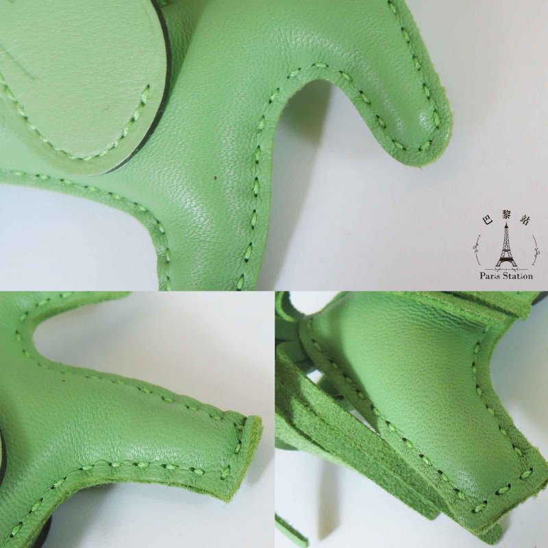 【巴黎站二手名牌專賣店】＊現貨＊HERMES 愛馬仕 真品＊B刻 Rodeo Pegase PM 酪梨綠色羊皮小馬吊飾-3