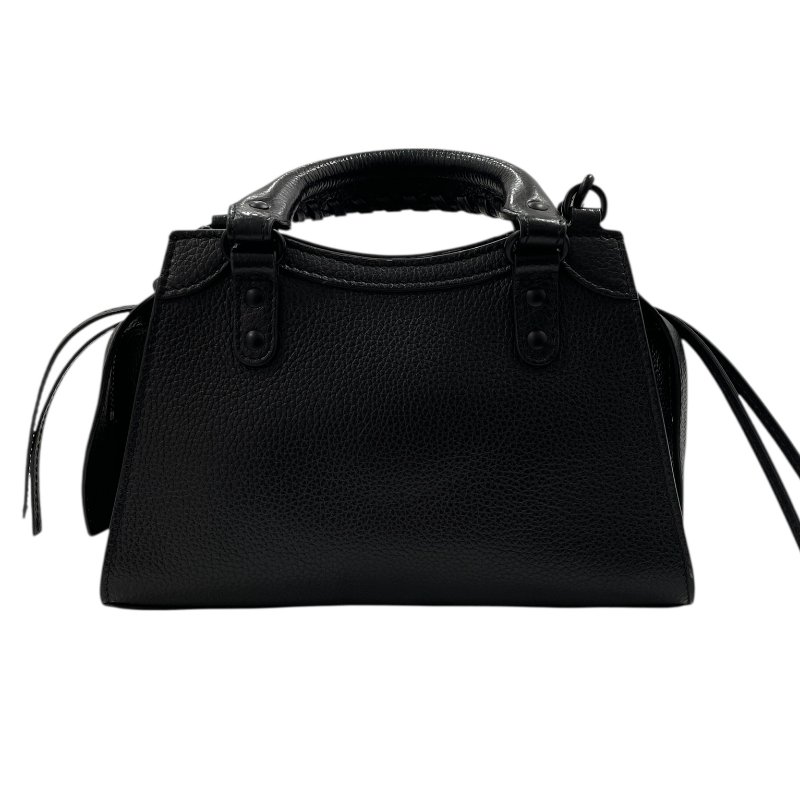 BALENCIAGA 巴黎世家 NEO CITY 迷你機車包 新款 皮革 黑色 黑釦 SO BLACK-2