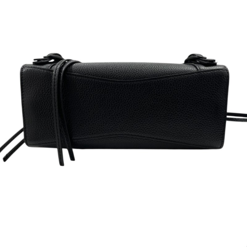 BALENCIAGA 巴黎世家 NEO CITY 迷你機車包 新款 皮革 黑色 黑釦 SO BLACK-5