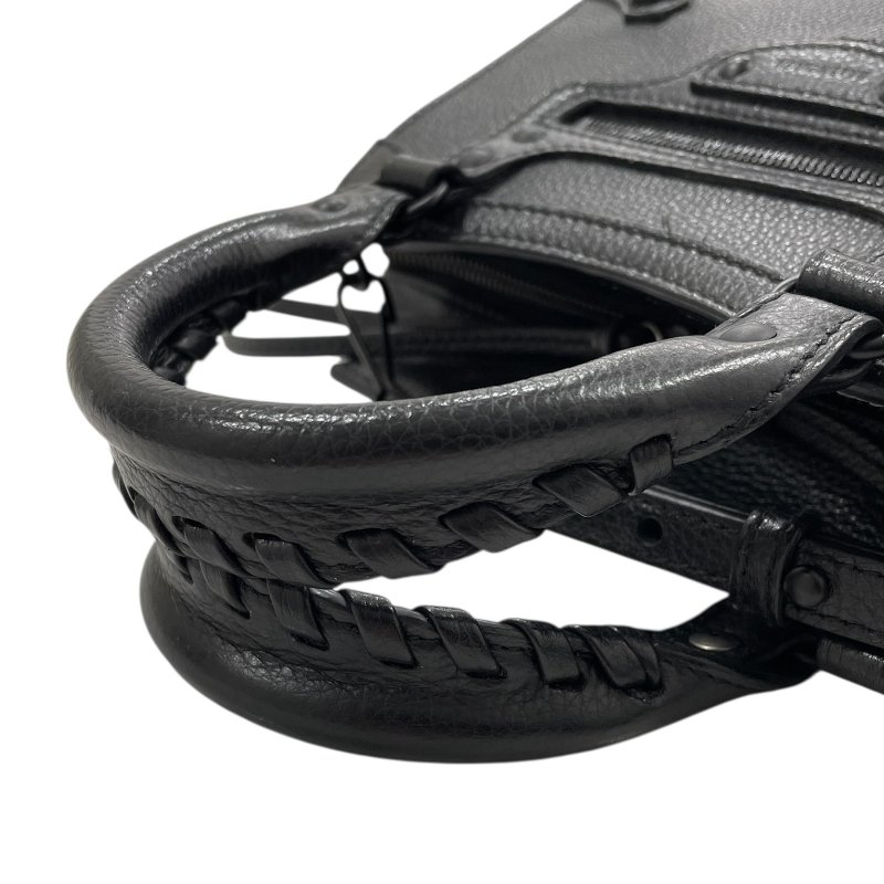 BALENCIAGA 巴黎世家 NEO CITY 迷你機車包 新款 皮革 黑色 黑釦 SO BLACK-10