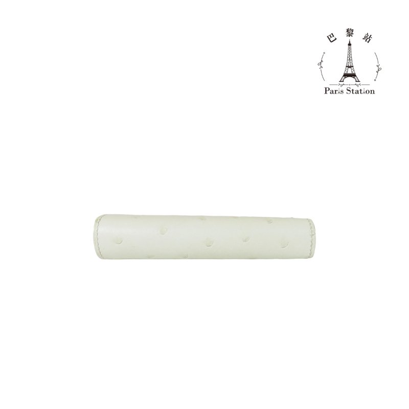 【巴黎站二手名牌專賣店】＊現貨＊HERMES愛馬仕真品＊K刻 Bearn Compact米白色鴕鳥皮銀釦短夾-2