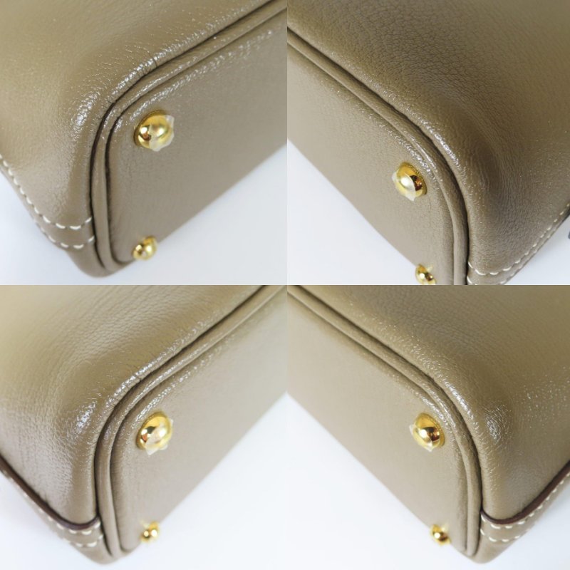 【巴黎站二手名牌專賣店】＊現貨＊HERMES 愛馬仕 真品＊B刻MINI BOLIDE大象灰牛皮金釦柏莉包 手提肩背斜背包-4