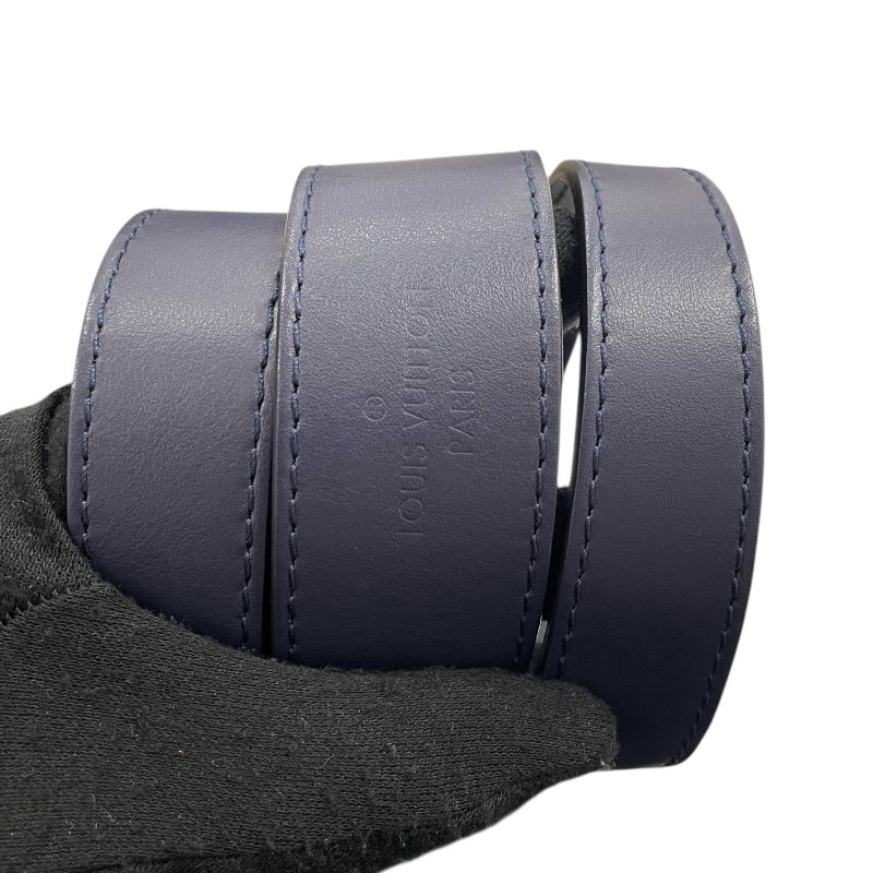 LOUIS VUITTON 路易威登 M22195 ON MY SIDE PM 帆布側背包 帆布/皮革 米色/深藍色 金釦-13