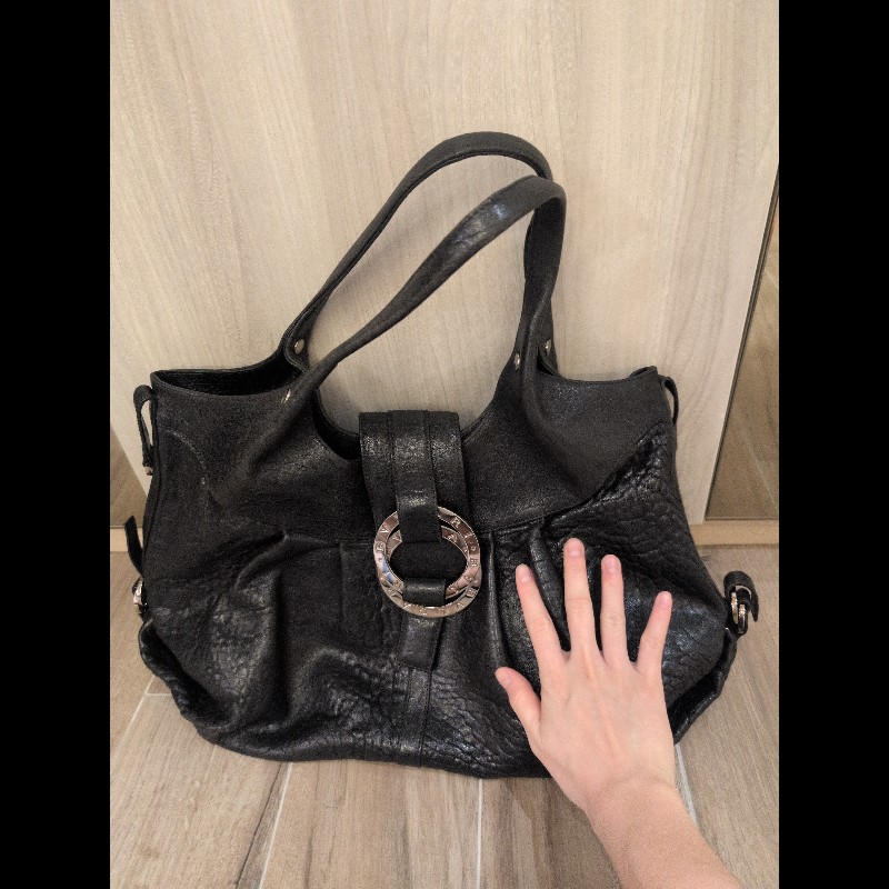 Bvlgari 寶格麗 Chandra 黑色皮革單肩包-13