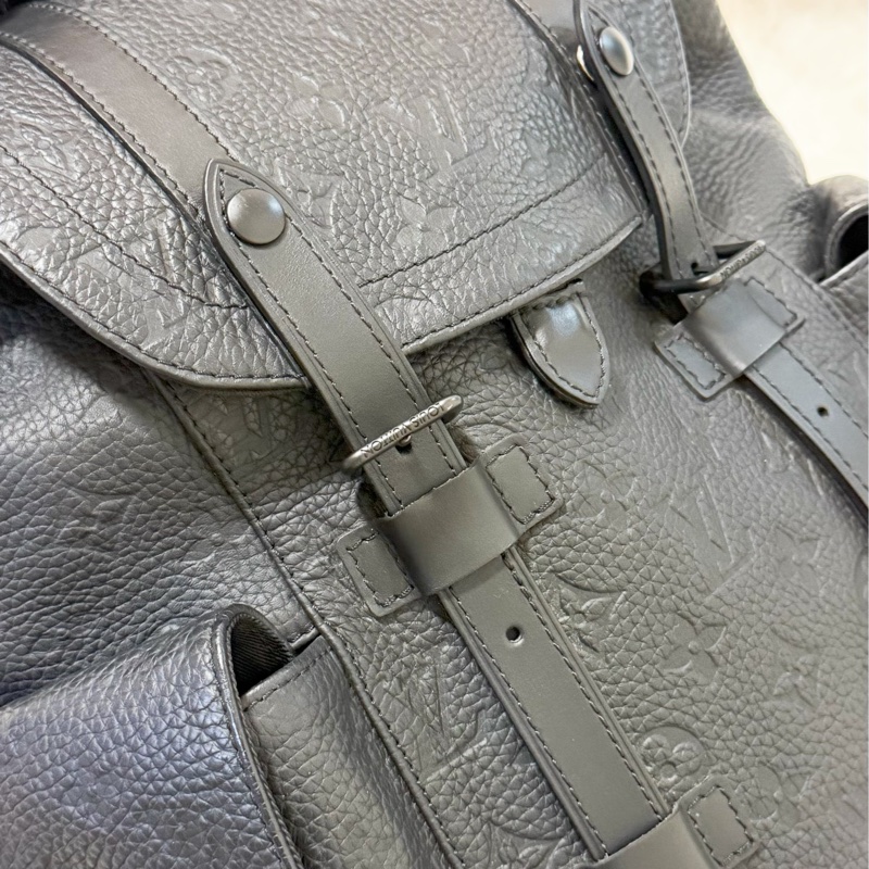 Louis Vuitton Christopher PM 壓紋牛皮背包 芯片款-7