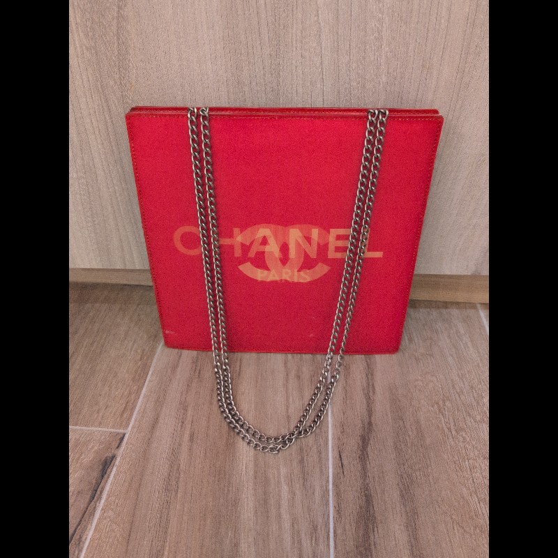 紅色 香奈兒 Chanel 幻彩漆皮鏈條包-1