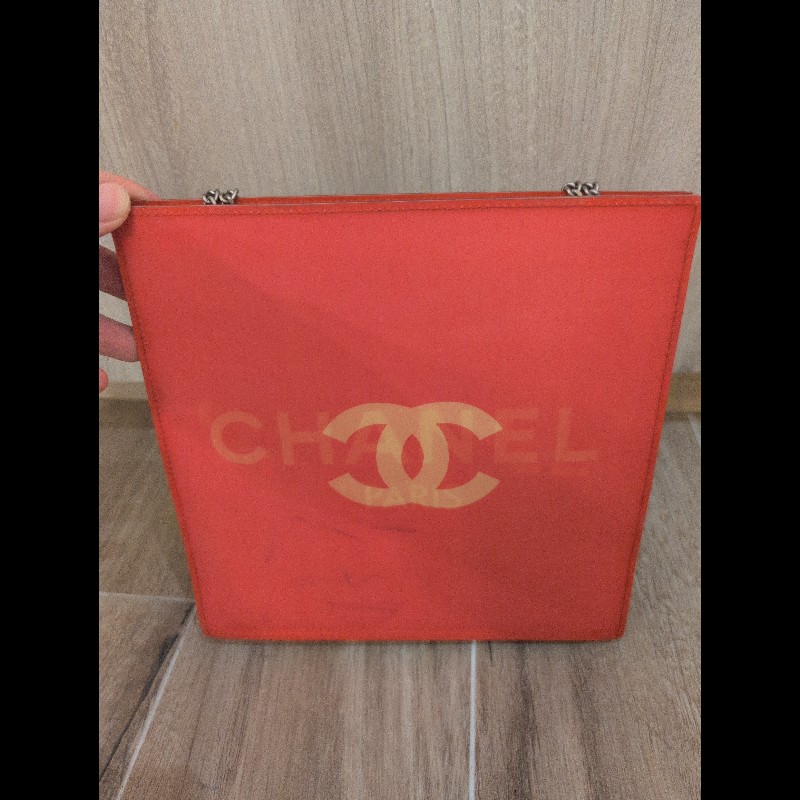 紅色 香奈兒 Chanel 幻彩漆皮鏈條包-5