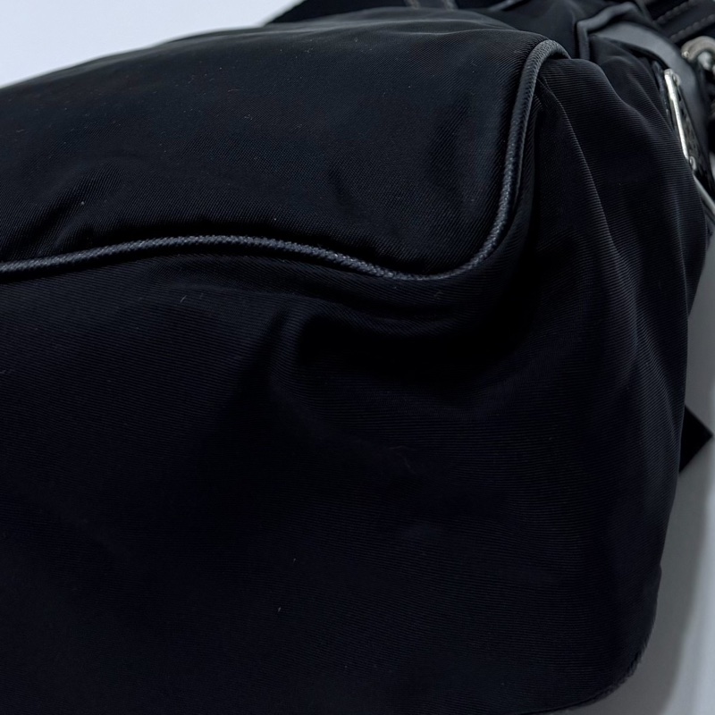 PRADA 黑色 尼龍 降落傘 郵差包 斜背包 側背包 肩背包-22