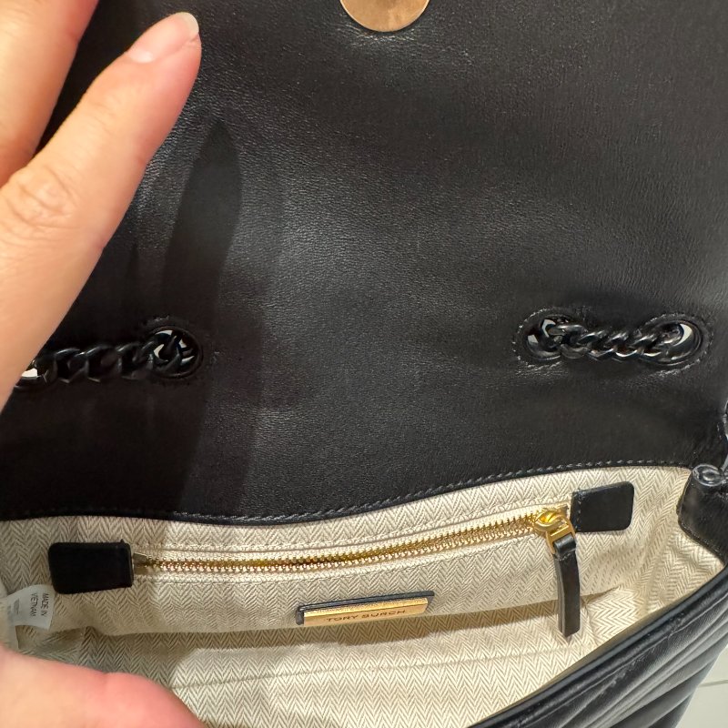 Tory Burch Kira Chevron 黑色 全新 單肩包-3