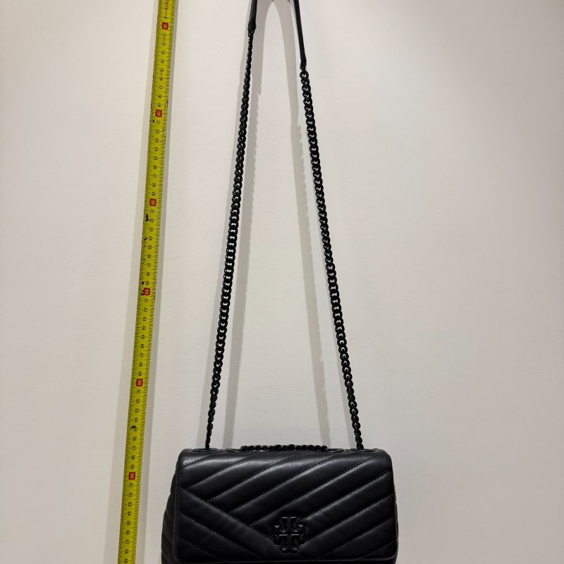 Tory Burch Kira Chevron 黑色 全新 單肩包-12