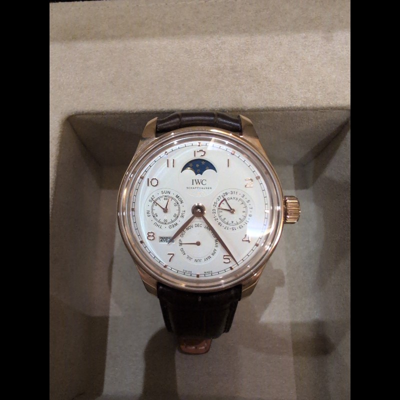 98成新 IWC Portugieser Perpetual Calendar IWC葡萄牙系列萬年曆腕錶 IW503302-5