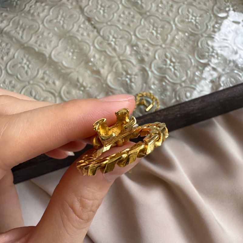 Celine 凱旋門立體吊墜 鍍金項鏈-11