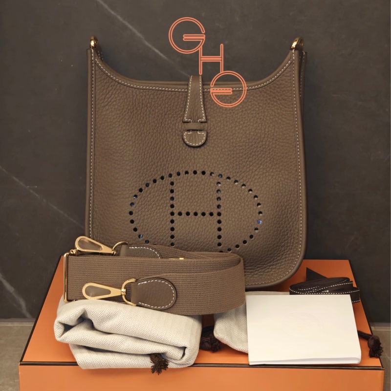 Hermes Evelyne 23 / 大象灰 / 金扣/ K /TC ( 全新)-0