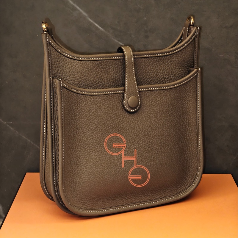Hermes Evelyne 23 / 大象灰 / 金扣/ K /TC ( 全新)-2