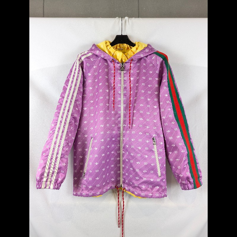 莉亞精品♡GuccixAdidas 聯名滿印外套 尺碼40 九新美品-2