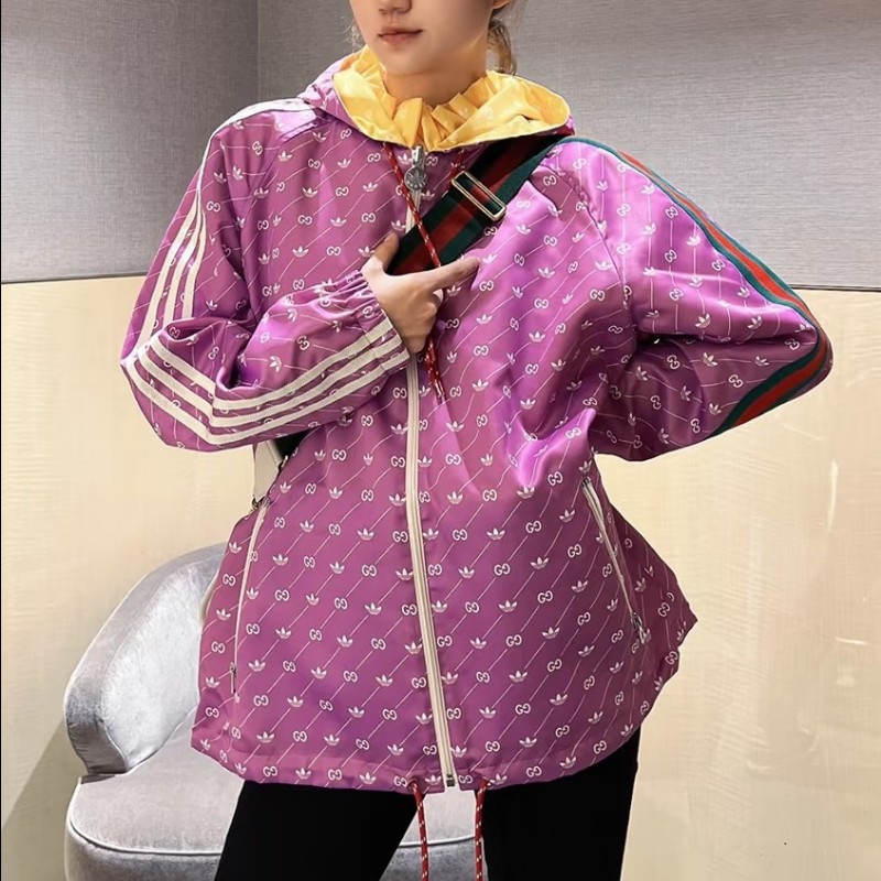 莉亞精品♡GuccixAdidas 聯名滿印外套 尺碼40 九新美品-7