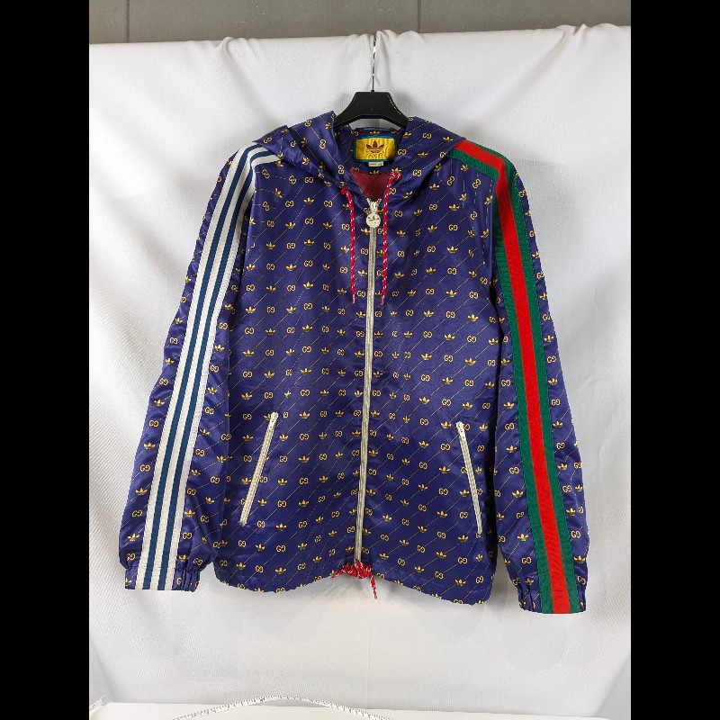 莉亞精品♡GuccixAdidas 聯名滿印外套 尺碼46 九新美品-0