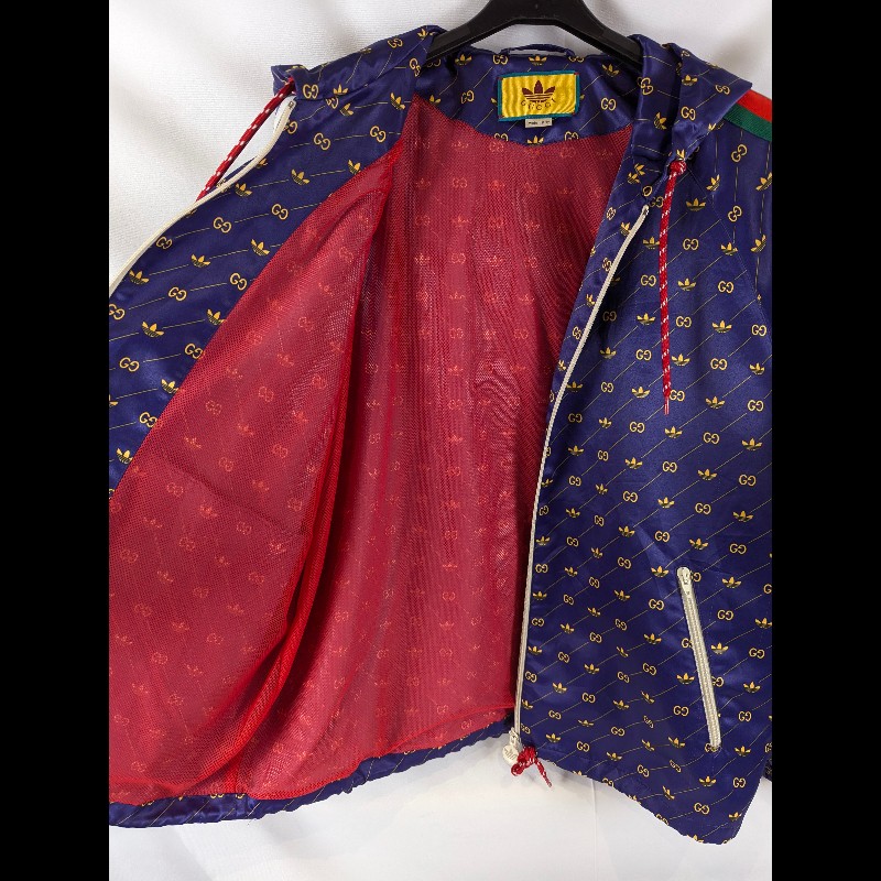 莉亞精品♡GuccixAdidas 聯名滿印外套 尺碼46 九新美品-2