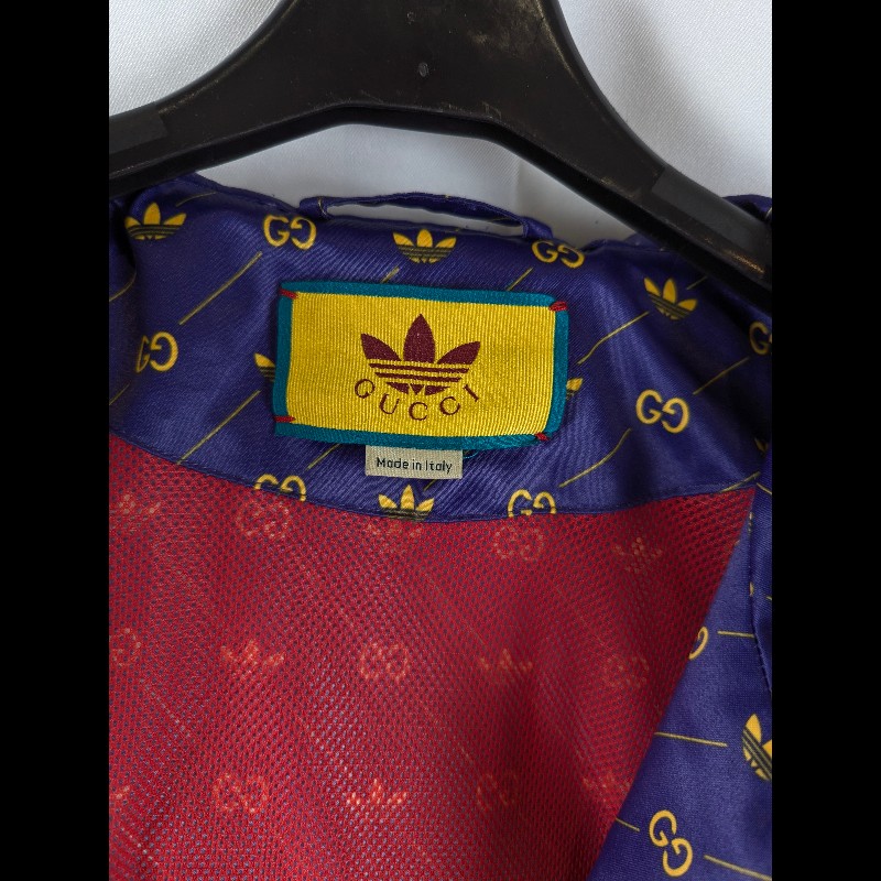 莉亞精品♡GuccixAdidas 聯名滿印外套 尺碼46 九新美品-3