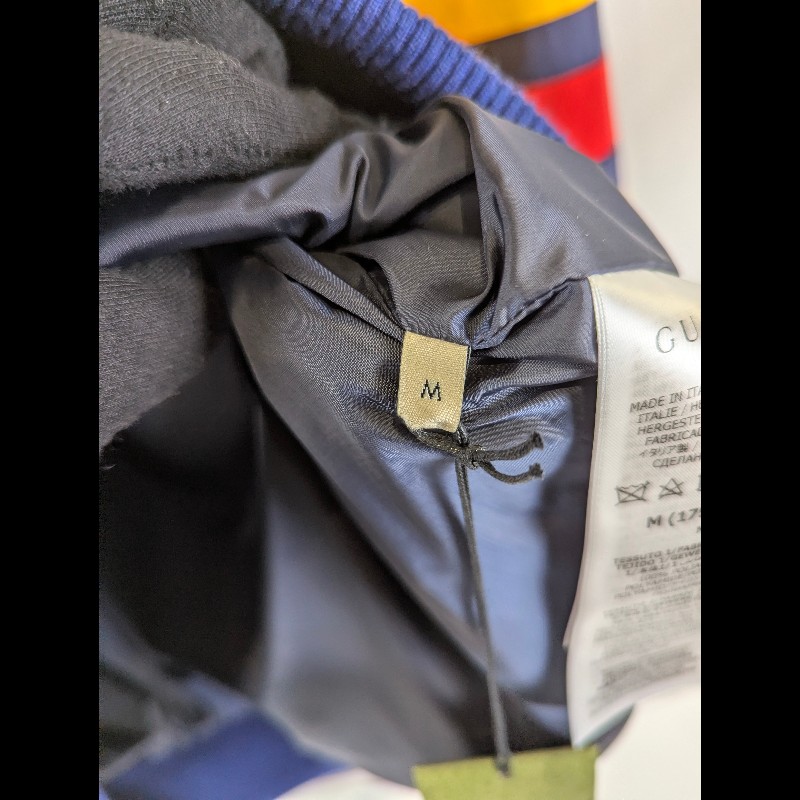 莉亞精品♡GuccixAdidas 聯名半拉拼接針織夾克 尺碼M 近新閒置-2