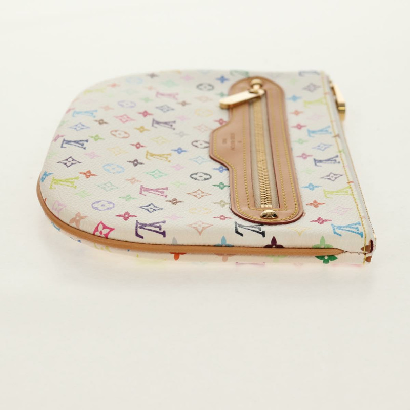 【日本直送】路易威登 Monogram Multicolor Pochette GM 手拿包 白色 M60027 正品 156352SV-3