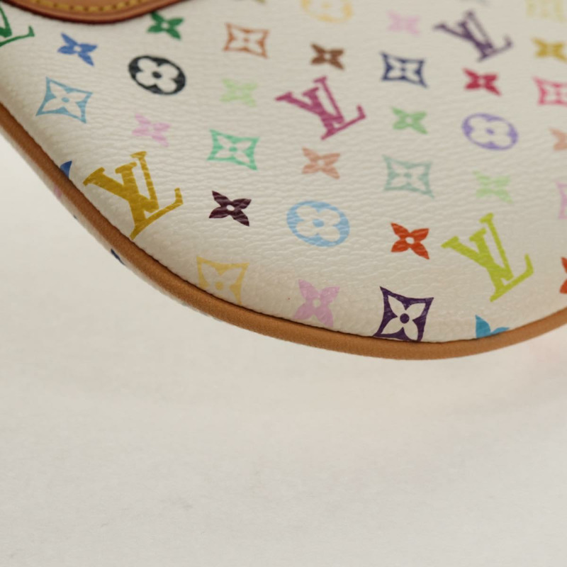 【日本直送】路易威登 Monogram Multicolor Pochette GM 手拿包 白色 M60027 正品 156352SV-6