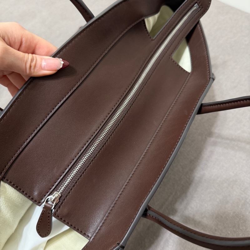 THE ROW Marlo 12 皮革手提包 深棕色 ❗️半價出售-5