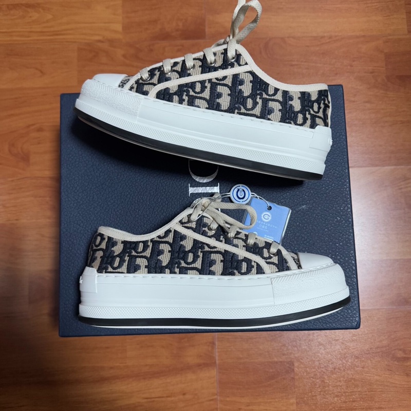 迪奧新款厚底鞋Dior Walk'n'Oblique女款 米|||色 34.5碼 99 新-0