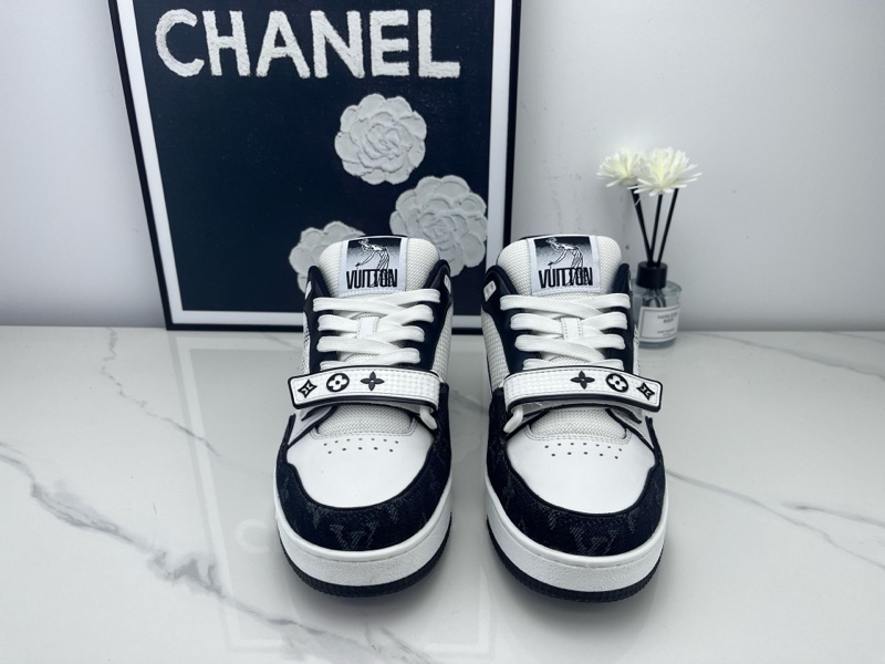 Louis vuitton路易威登 lv trainer黑白牛仔魔速貼 37碼-1
