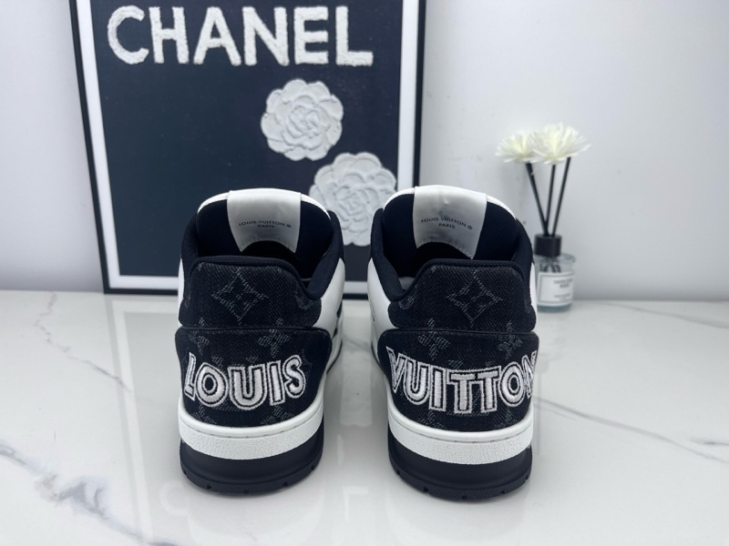 Louis vuitton路易威登 lv trainer黑白牛仔魔速貼 37碼-2