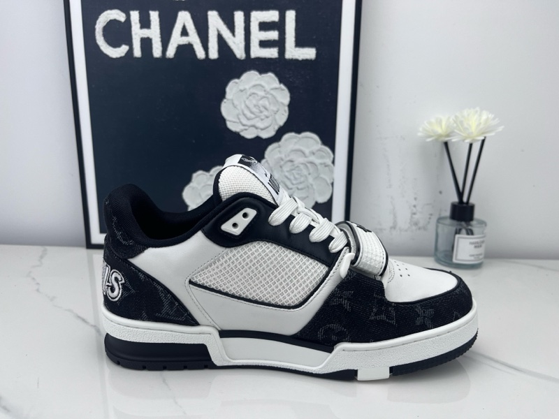Louis vuitton路易威登 lv trainer黑白牛仔魔速貼 37碼-4