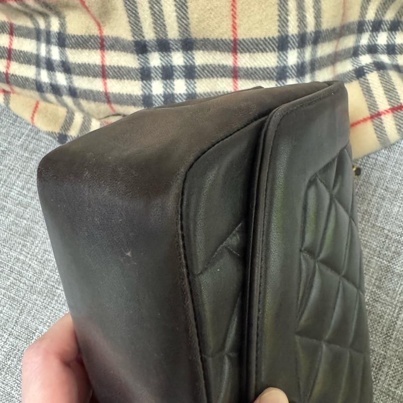 Chanel黑金黛妃包25~Vintage Diana經典老香-14