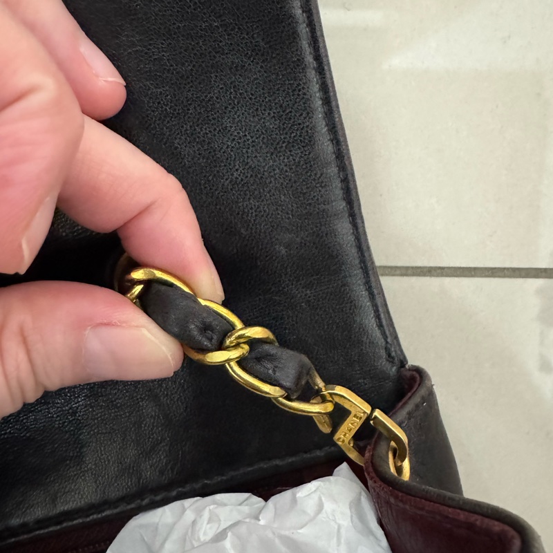 Chanel黑金黛妃包25~Vintage Diana經典老香-43