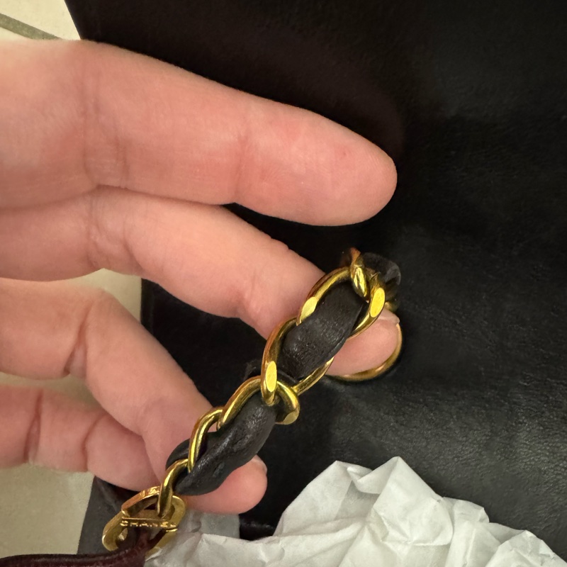 Chanel黑金黛妃包25~Vintage Diana經典老香-44