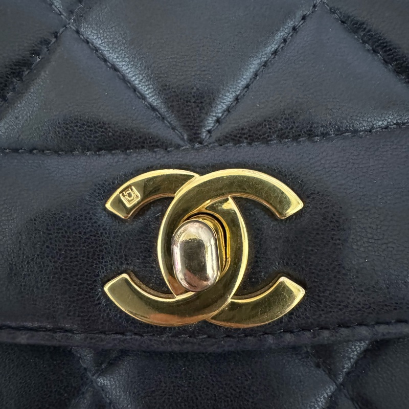 Chanel黑金黛妃包25~Vintage Diana經典老香-46