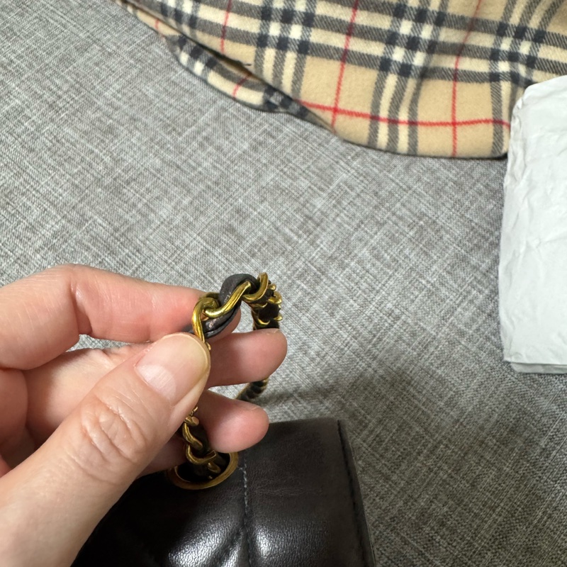 Chanel黑金黛妃包25~Vintage Diana經典老香-49