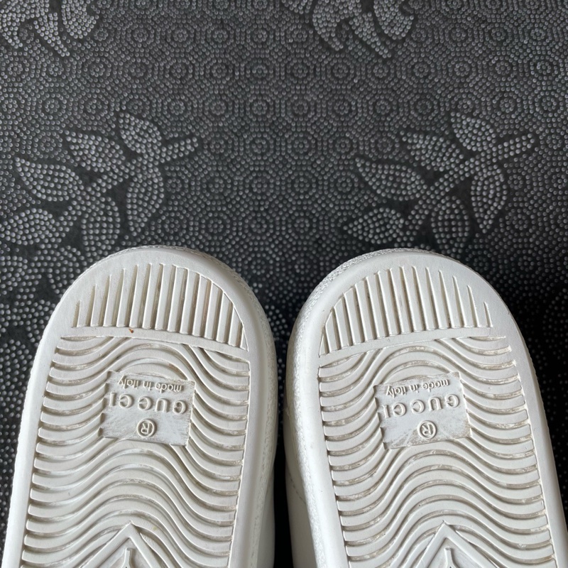 gucci紅藍織帶小白鞋36碼-4