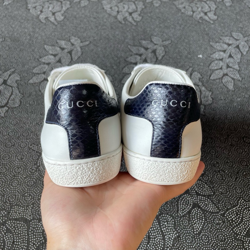 gucci紅藍織帶小白鞋36碼-10