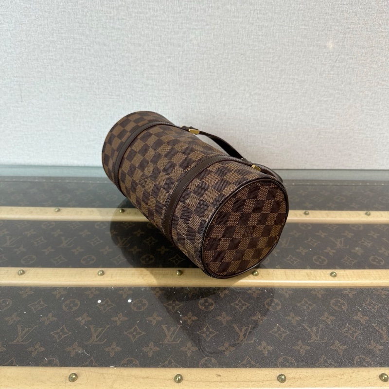 LV 中古巴比龍老花圓桶手提斜背包27*13*13 98新配件塵袋-3