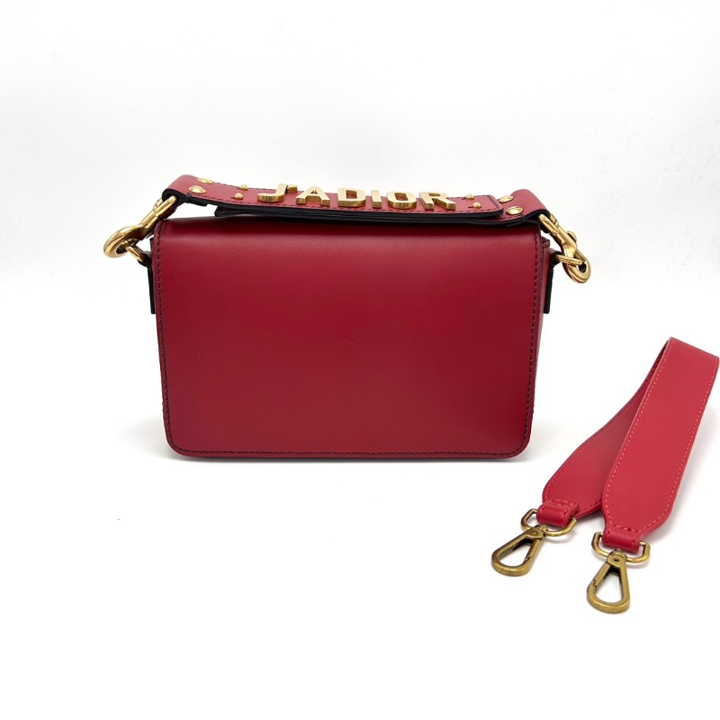 DIOR Jadior限量系列紅色翻蓋式手提包22.5*14*6 98新配件塵袋-1