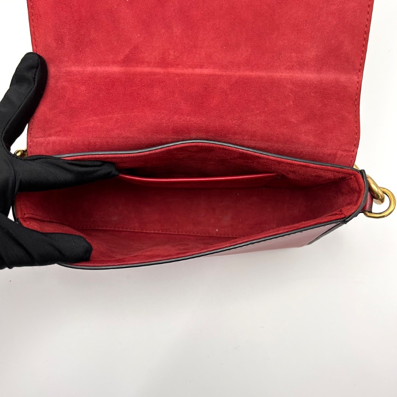 DIOR Jadior限量系列紅色翻蓋式手提包22.5*14*6 98新配件塵袋-2