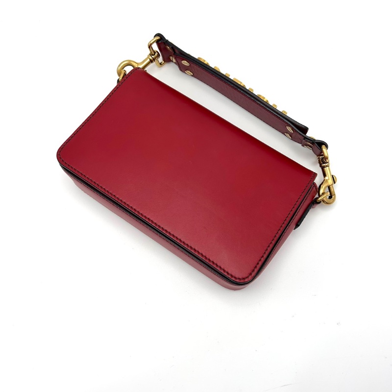 DIOR Jadior限量系列紅色翻蓋式手提包22.5*14*6 98新配件塵袋-3