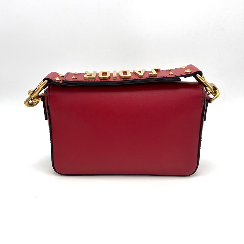 DIOR Jadior限量系列紅色翻蓋式手提包22.5*14*6 98新配件塵袋-6
