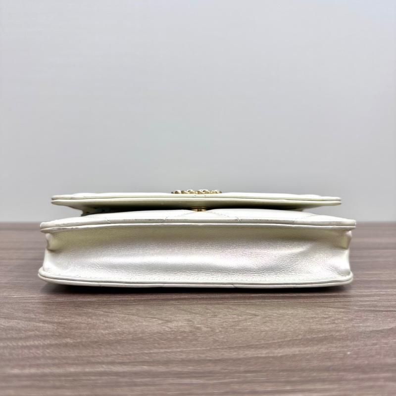CHANEL 漸變色金扣19bag woc手提肩背斜背包19.2*12*4 98新配件塵袋-3