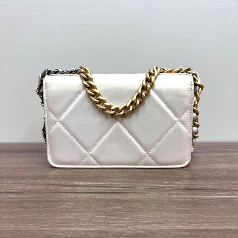CHANEL 漸變色金扣19bag woc手提肩背斜背包19.2*12*4 98新配件塵袋-5