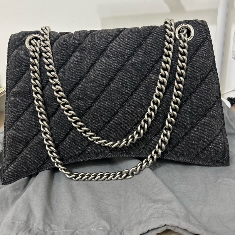 Balenciaga 巴黎世家 黑色牛仔/丹寧沙漏包 Hourglass-2