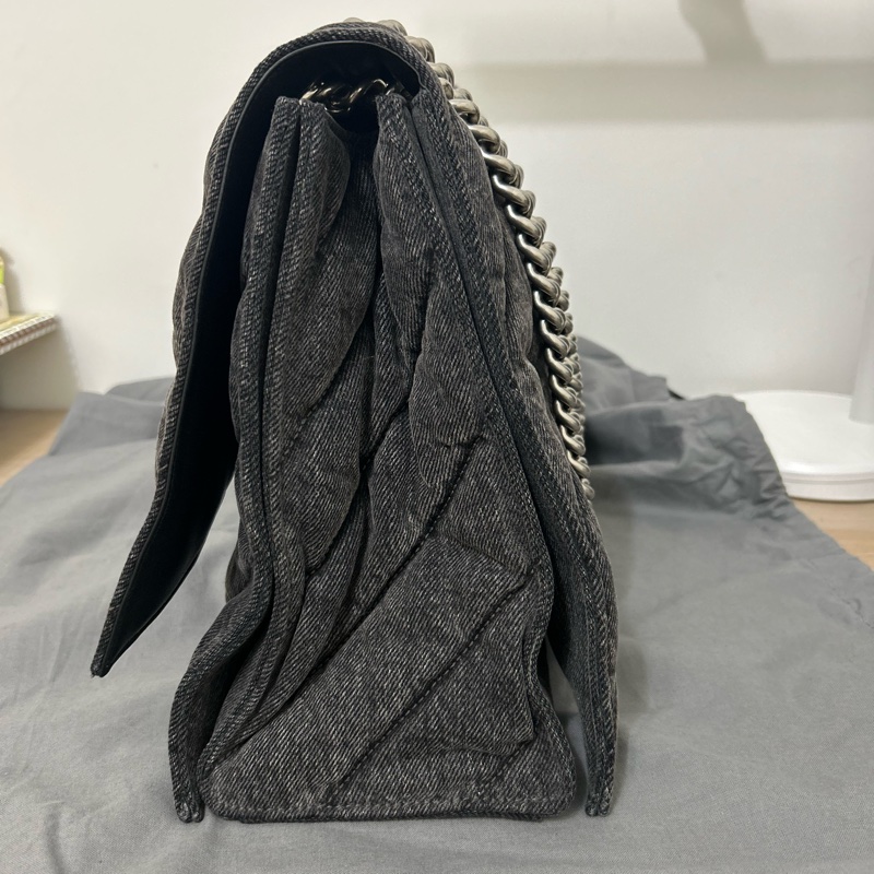 Balenciaga 巴黎世家 黑色牛仔/丹寧沙漏包 Hourglass-4