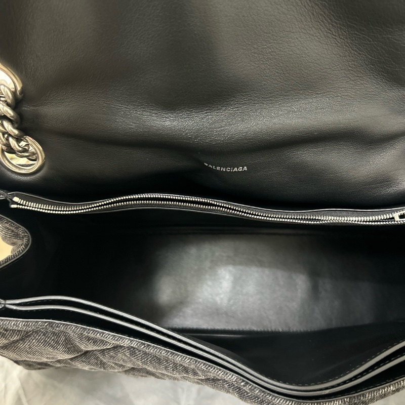 Balenciaga 巴黎世家 黑色牛仔/丹寧沙漏包 Hourglass-5